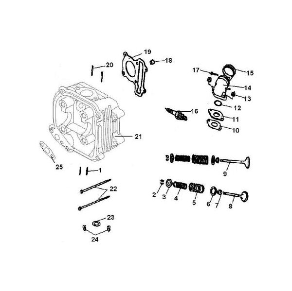 (8) - Exhaust valve - Linhai ATV 200