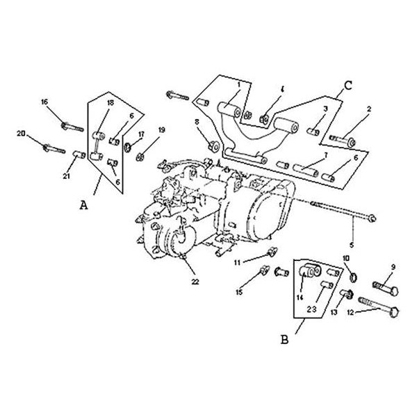 (2) - Schraube für Motorhalterung M12x62 - Linhai ATV 300 4x2