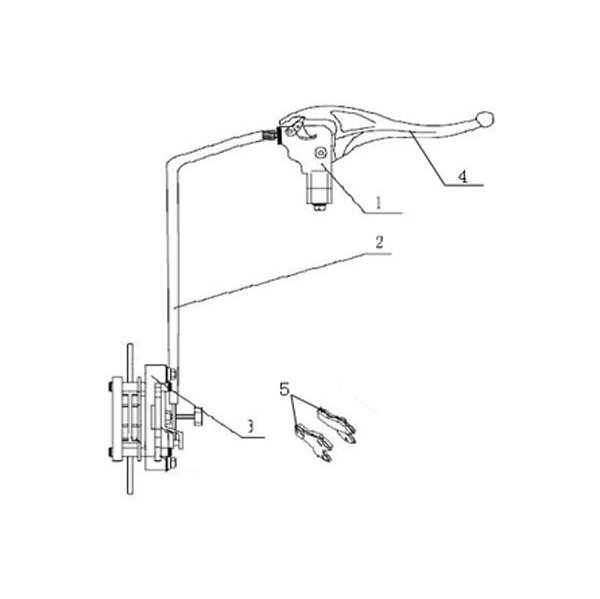 (4) - Right brake lever - Linhai ATV 310S