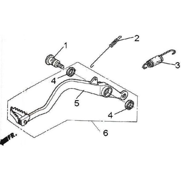 (1) - Bolt foot brake pedal - Linhai ATV 420