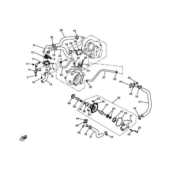 (30) - Schlauchschelle 2 - 2x275cc Linhai EFI Motor