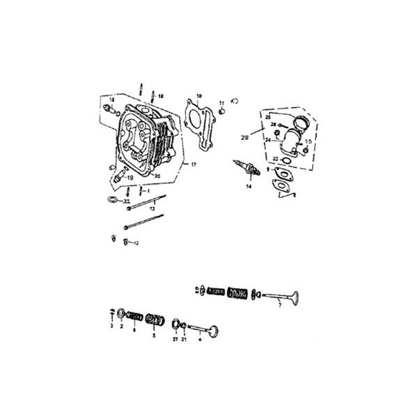 (9) - Intake manifold insulator - Linhai ATV 150 / Hytrack HY150 - HY150S - HY150SX