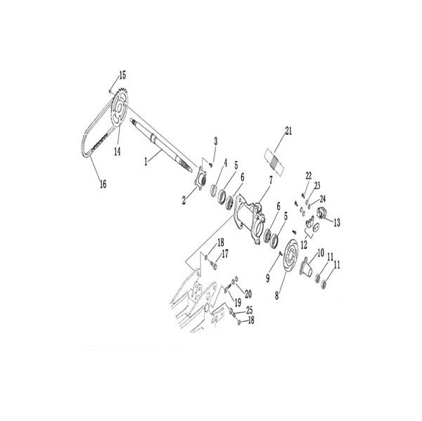 (14) - Sprocket 35T - Linhai ATV 170 / Hytrack HY170ST