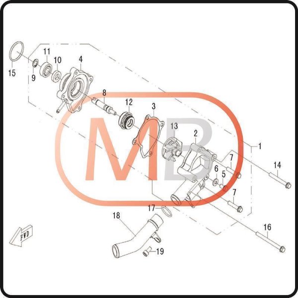 (17) - Seal ring 21.5x2.5 - 493cc Linhai carburettor engine