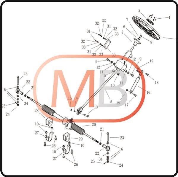 (8) - Sechskantmutter M12 - Linhai CUV 800 MAXX / Hytrack Jobber 800 MAXX