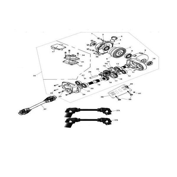 (46) - Stellmotor Getriebe vorne - abgedichtet - Linhai ATV 410IS / Hytrack HY410IS