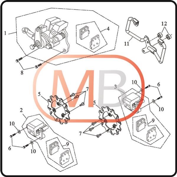 (6) -  screw M8x32 hexagon with waistband size - Access AMS 4.30 SM (carburetor) (RK3SP2217)