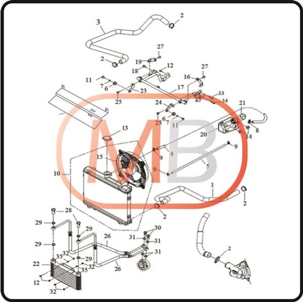(0) - Luchtgeleidingsplaat - Shade Sport 650 (vanaf RK3AX43238A000184
