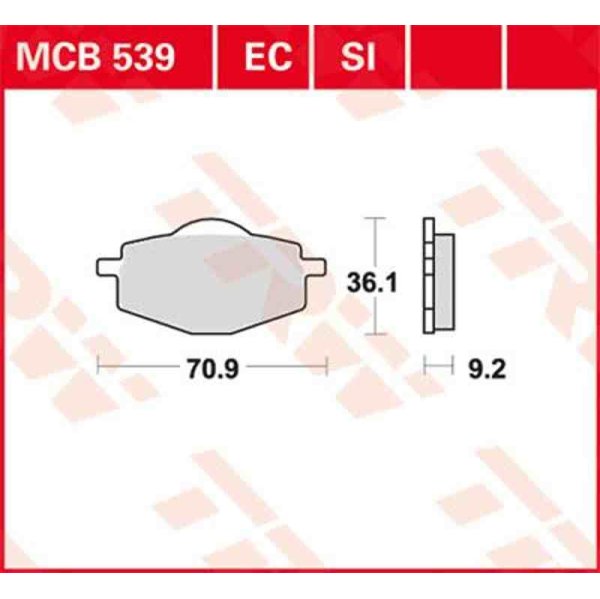 Bremsbelag Sinter SI TRW - MCB539SI
