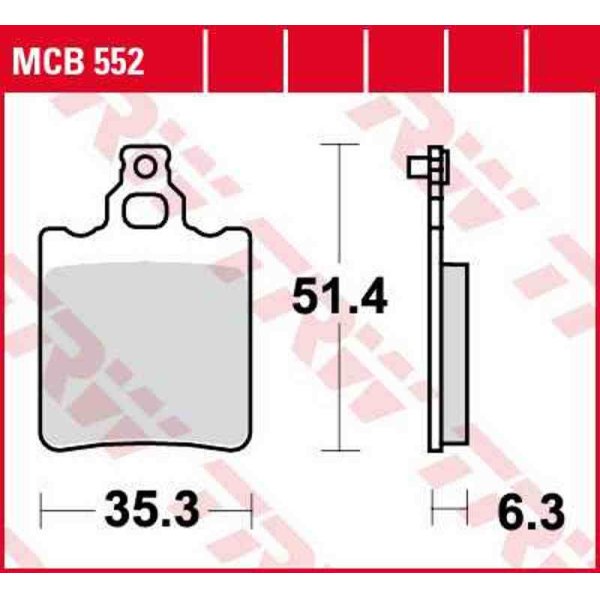 Bremsbelag Standard TRW - MCB552