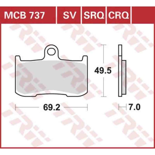 Bremsbelag Standard TRW - MCB737