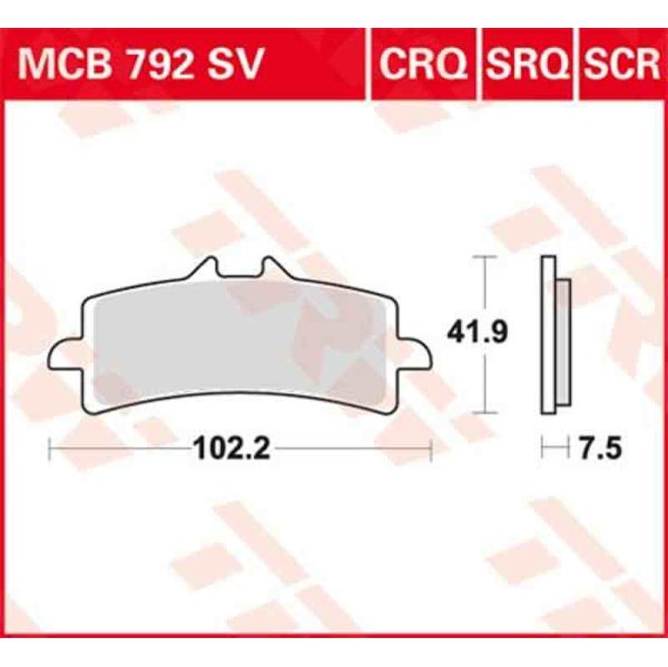 Bremsbelag Carbon CRQ TRW - MCB792CRQ