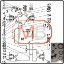 (16) - FLEXIBLE DE FREIN 3 - Linhai ATV M565LI T3B
